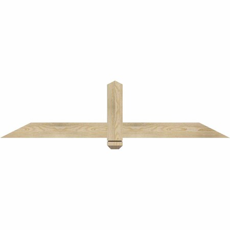 Ekena Millwork Eugene Rough Sawn Timber Gable Bracket, Douglas Fir, 60"W x 15"H x 2"D x 4"F, 6/12 Pitch GBW060X15X0204EUG00RDF